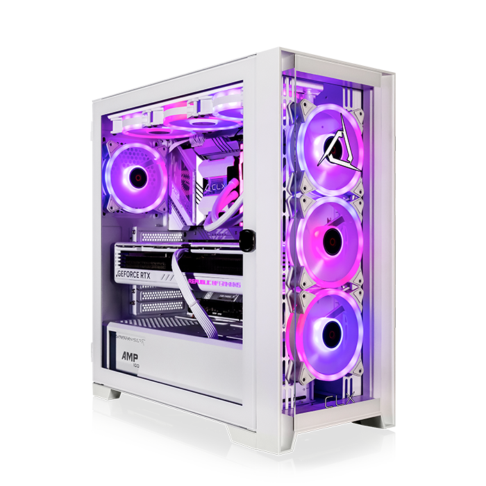 Alpha-Tech Custom Prebuilt - Snow White Gaming Pc